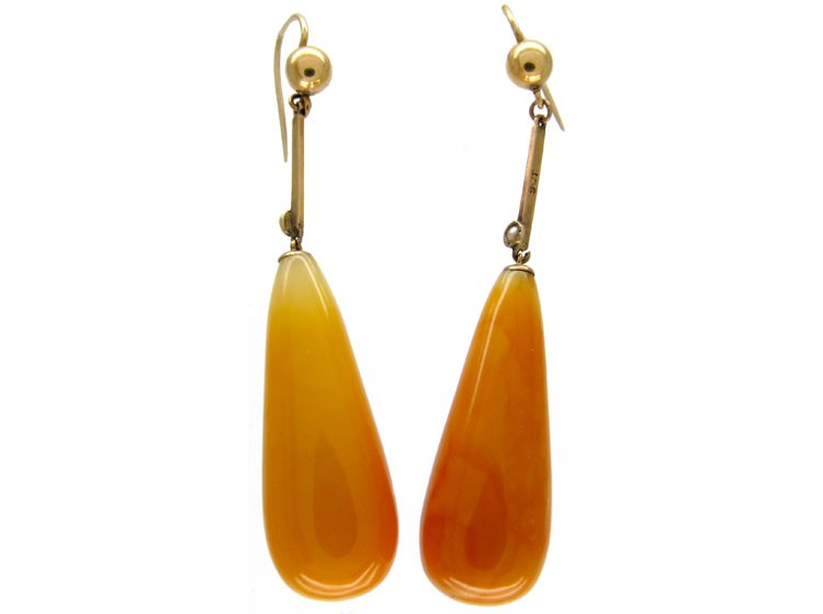 Amber Drop Earrings
