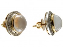 Rock Crystal & Diamond Earstuds