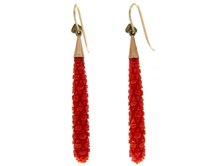 Coral Drop Earrings