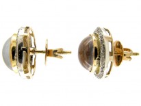 Rock Crystal & Diamond Earstuds