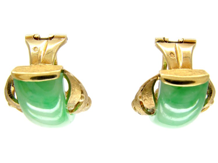 Jade & Gold Earrings