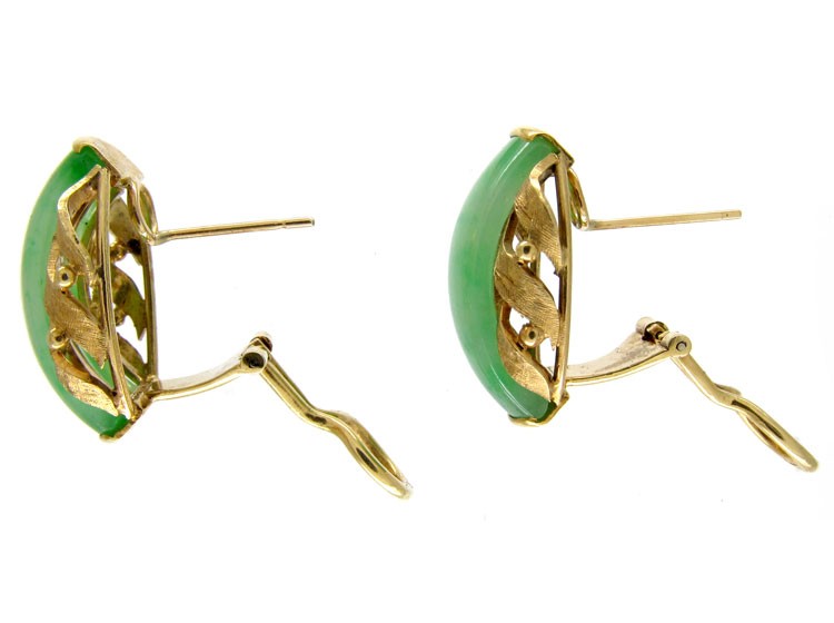Jade & Gold Earrings