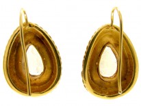 Citrine & Gold Etruscan Earrings