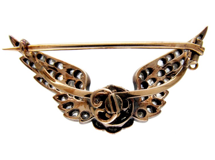 Diamond Wings Brooch in Original Case