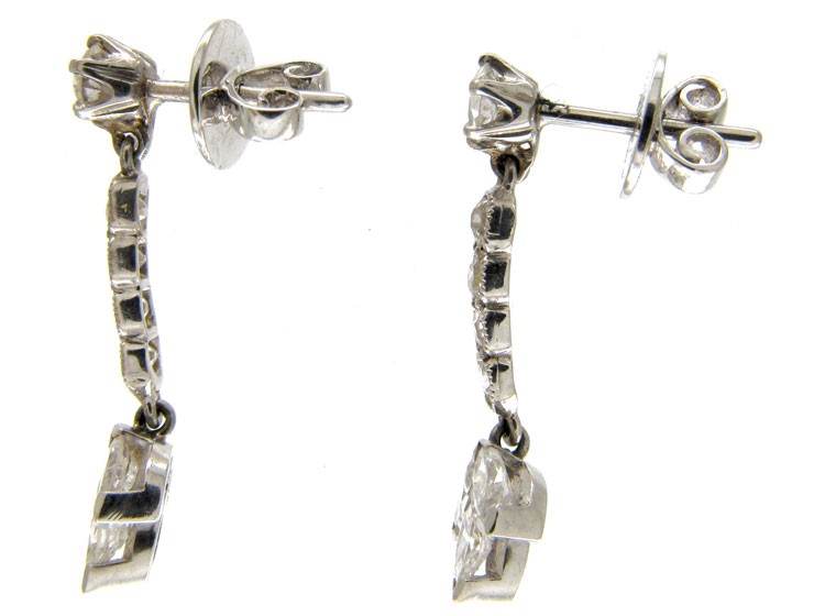 Retro Diamond Drop Earrings