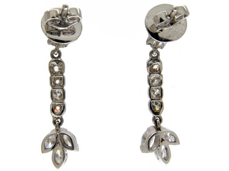 Retro Diamond Drop Earrings