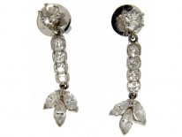 Retro Diamond Drop Earrings