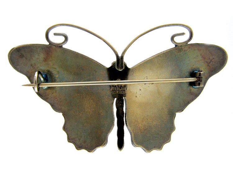 Large Yellow Butterfly Brooch