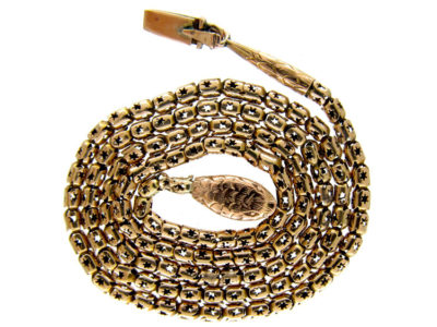 Georgian Snake Clasp Gold Chain