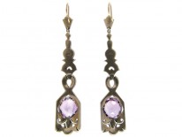 Amethyst Silver Drop Earrings
