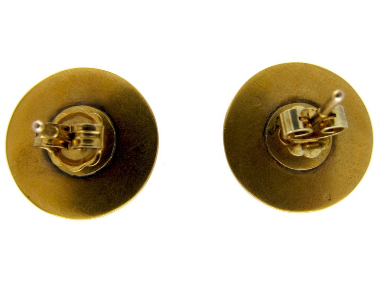 Carnelian Gold & Onyx Earrings with Pearl Centre