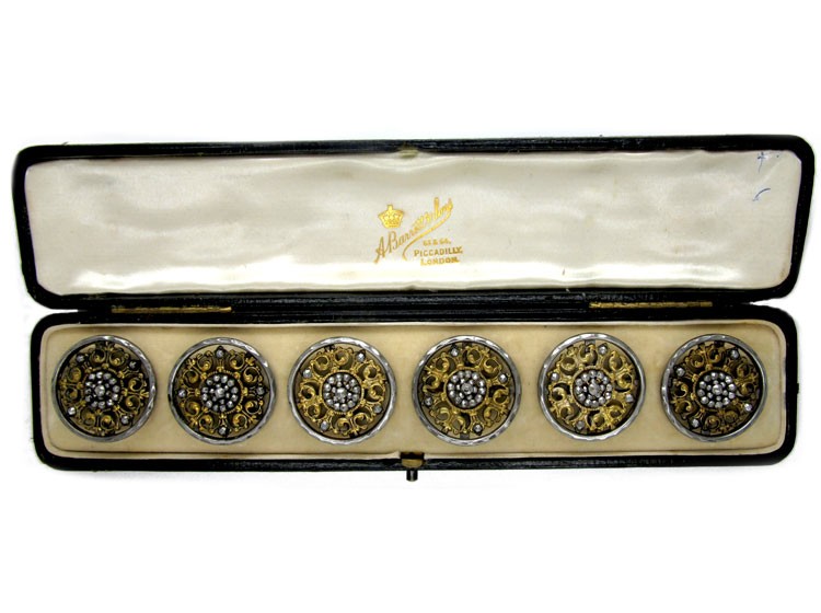 Cut Steel Georgian Buttons