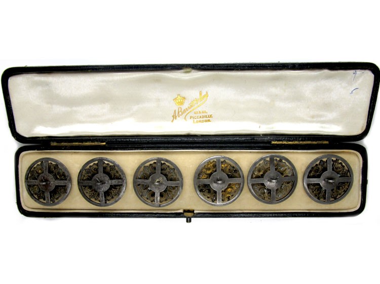 Cut Steel Georgian Buttons