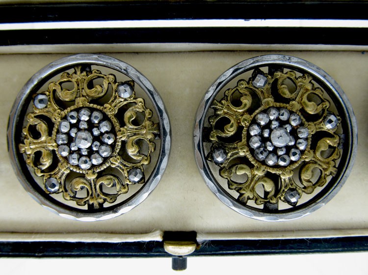 Cut Steel Georgian Buttons
