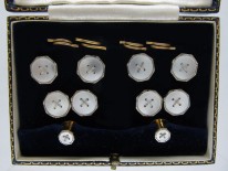 9ct White & Yellow Gold Dress Set