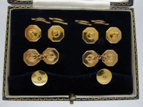 9ct White & Yellow Gold Dress Set