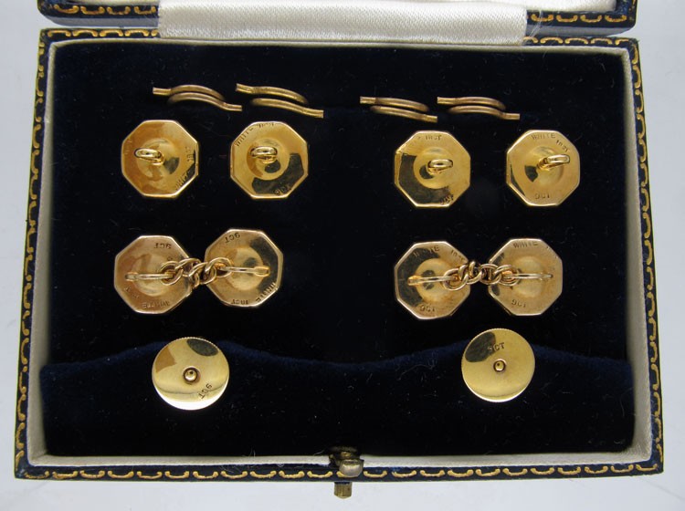 9ct White & Yellow Gold Dress Set