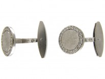1960s Diamond & 18ct White Gold Cufflinks