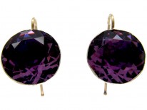 Amethyst Coloured Paste Earrings