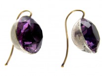 Amethyst Coloured Paste Earrings
