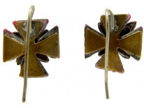 Red Vauxhall Glass Earrings
