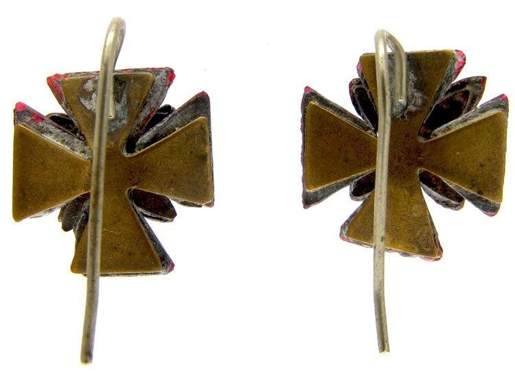 Red Vauxhall Glass Earrings