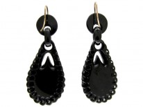 Whitby Jet Drop Earrings