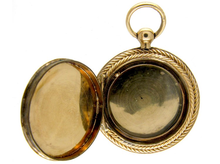 Gold Engraved Georgian Locket