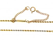Two Colour Gold & Platinum Chain set with Pearls