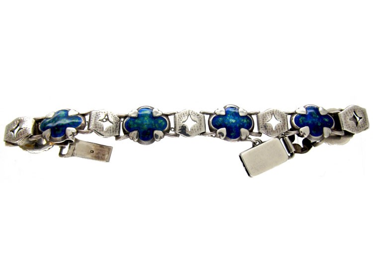 Art Nouveau Silver & Enamel Bracelet