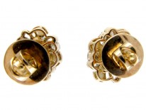 Aquamarine, Pearl & Diamond Earrings