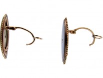 Navette Shaped Georgian Enamel Earrings