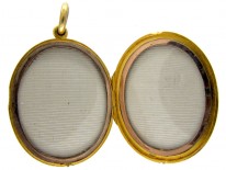 Gold Victorian Double Sided Coffee Bean Locket