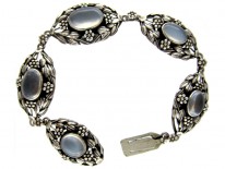 Art Nouveau Silver & Moonstone Bracelet