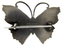Silver Paste & Enamel Butterfly Brooch