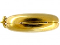 Gold Victorian Double Sided Coffee Bean Locket