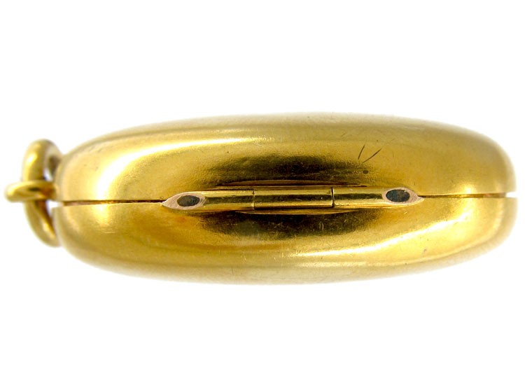 Gold Victorian Double Sided Coffee Bean Locket