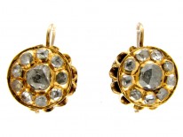 Rose Diamond Gold Earrings
