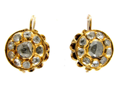 Rose Diamond Gold Earrings