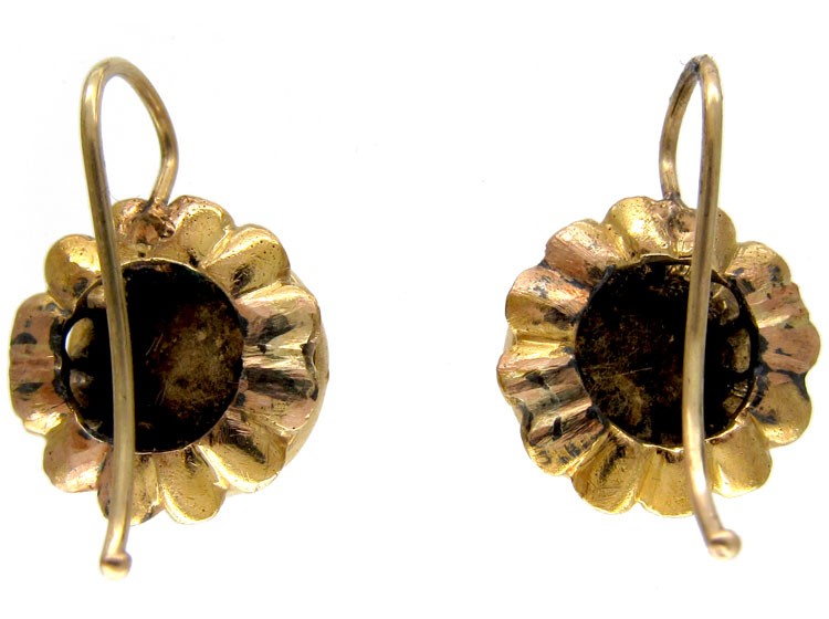 Rose Diamond Gold Earrings