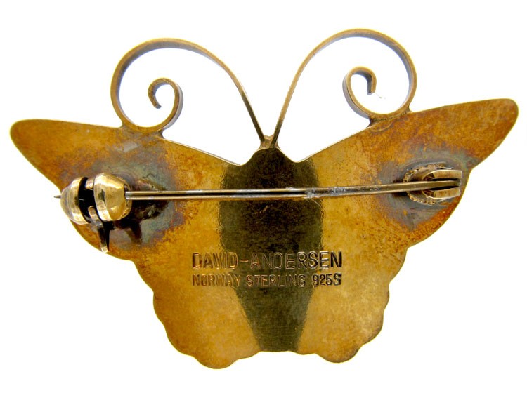 David Andersen Butterfly Brooch
