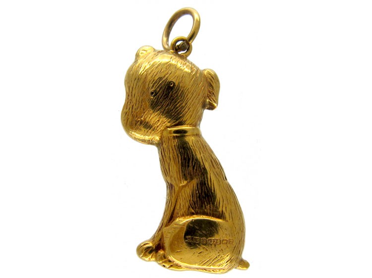 Gold Dog Charm