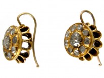 Rose Diamond Gold Earrings