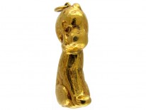 Gold Dog Charm