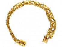 18ct Gold & Natural Pearl French Bracelet