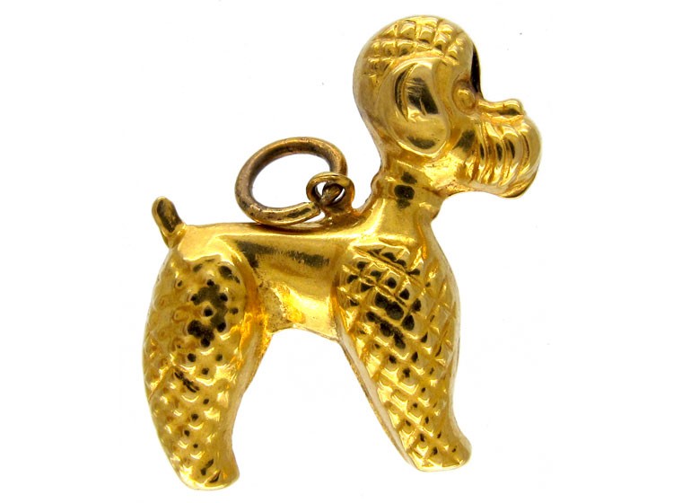 Gold Poodle Charm