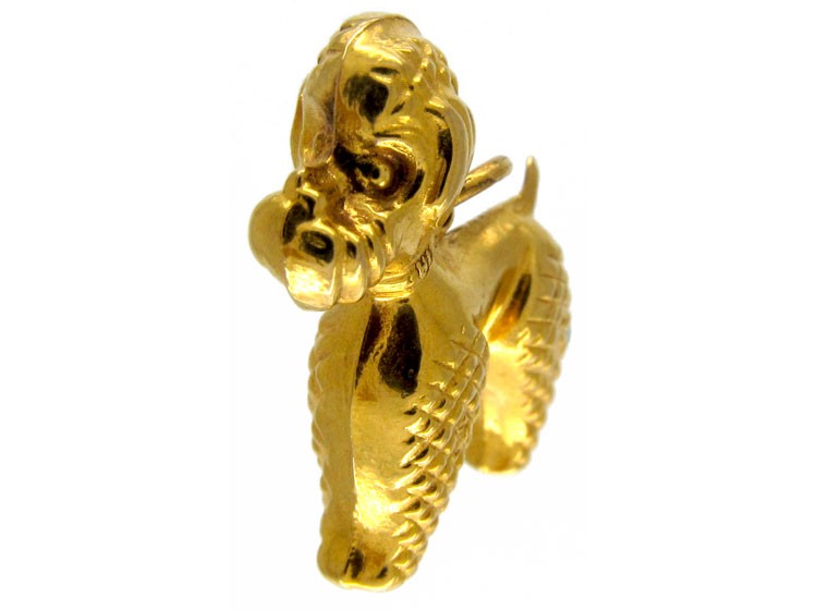 Gold Poodle Charm
