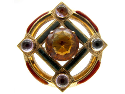 Gold Scottish Celtic Brooch
