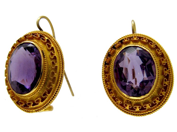 Gold & Amethyst Earrings