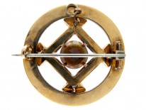 Gold Scottish Celtic Brooch